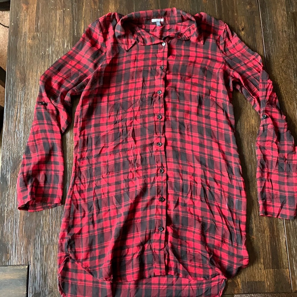 Sheer Medium button up tunic